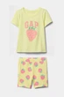 Комплект: футболка и шорты Gap 92(см) Желтый (158090) - изображение 1