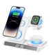 Беспроводная зарядка для Apple Watch iPhone Airpods 4 в 1 Док-станция с часами и ночником - изображение 6