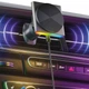 Автоутримувач RGB підсвітка з Регулюванням смартфона на 360 градусів установка вентиляційна решітка з бездротовою зарядкою Proove Magic Neostorm Qi2 15W - зображення 2