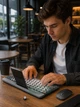 Комплект беспроводной клавиатуры и мыши 2 в 1 Bluetooth 2,4 ГГц с подставкой для смартфона - изображение 8