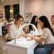 Дуговая бестеневая настольная LED-лампа с держателем для телефона для маникюра, косметолога, бровиста и мастера ресниц 28 Вт 3000–6000K (NH977) - изображение 3