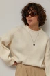Удлиненный вязаный джемпер oversize цвет молочный размер ONE SIZE FL_003576 - изображение 1