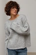 Мохеровый джемпер oversize с широкой горловиной цвет серый размер ONE SIZE FL_003577 - изображение 5
