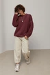 Удлиненный вязаный джемпер oversize цвет баклажан размер ONE SIZE FL_003576 - изображение 3