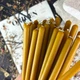 Жовті воскові свічки 26 см - зображення 2