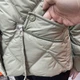 Куртка женская с капюшоном карманы на молнии стеганая S фисташка - изображение 6