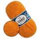 Пряжа Nako Mohair Delicate, помаранчева №13914 — 100 г / 500 м, 85 % акрил, 10 % вовна, 5 % мохер, тонка, для шалей та светрів - зображення 1
