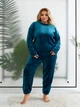 Жіноча піжама велюр утеплений XL зелений - изображение 1