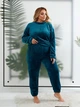 Жіноча піжама велюр утеплений XL зелений - изображение 4