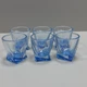 Набір чарок Quadro 6 шт 50 мл Color Yujing GlassWare 3139-1/1745/002-2017 блакитні - зображення 3