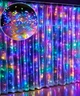 Светодиодная гирлянда Штора Роса-мишура 3×0,6 м, 10 линий, 200 LED, 8 режимов + статический режим, USB, мульти, 1945-01 - изображение 1