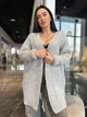 В'язаний жіночий кардиган оверсайз NASTIA, колір Сірий One Size - зображення 3