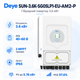 Гибридный солнечный инвертор Deye SUN-3.6K-SG05LP1-EU-AM2-P 3.6 кВт 1 фаза 48 В IP65 White - изображение 1