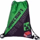 Worek na buty Astra Minecraft Time to Mine czarno-zielony 44x33 cm (5901137176048) - obraz 1
