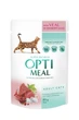 Консервированный корм Optimeal Adult Cats Veal in Cranberry sauce Влажный корм для взрослых кошек с телятиной в клюквенный соусе 85 г (B2711002) x12 шт. - изображение 1