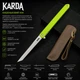 Ніж складний Karda J097 lime green handle tanto blade - изображение 1