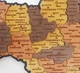 Настенная карта Украины среднего размера, 3D-объёмная, на английском языке, с синей подсветкой (220 В) в коробке размером 92,5 × - изображение 10