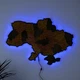 Настенная карта Украины среднего размера, 3D-объёмная, на английском языке, с синей подсветкой (220 В) в коробке размером 92,5 × - изображение 2