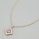 Колье с кристаллами Swarovski 53347 ширина 1.5 мм цвет аметистовый позолота 18К - изображение 2