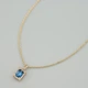 Колье с кристаллами Swarovski 53645 ширина 1.5 мм цвет сапфировый позолота 18К - изображение 2