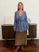 В'язаний жіночий кардиган Мрія ART KNIT синій джинс, oversize 046614 - зображення 5