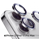 Защита для камеры iPhone 17 Pro и 17 Pro Max закалённое стекло титан серый - изображение 1