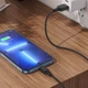 Дата кабель Hoco X90 Cool silicone USB to Lightning (1m) Black - зображення 5