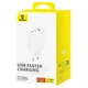 Быстрая зарядка для телефона USB Type-C / Сетевое зарядное устройство Baseus Cube Pro Fast Charger PD65W (1USB-A/2C) (P10111404) (белый Moon White) - изображение 5