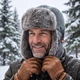 Зимняя теплая шапка-ушанка шапка с меховой подкладкой 56-60 см от холодов и ветра для парней и девушек Серый - изображение 8