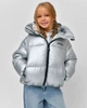 Пуховик з глянцевим ефектом для дівчинки X-Woyz DT-8375-20 60122 128 см сріблястий - зображення 1