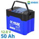 Аккумулятор DC HOUSE 12V 50Ah 640Wh с BMS 75A USB-C 45W DC 5A для лодки кемпинга и RV, 4000+ циклов - изображение 1