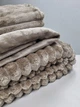 Теплый флисовый комплект постельного белья евро Шарпей Malloory Home Коричневый - изображение 3