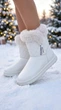 Сапоги женские No brand С508 зимние белые 38 24 см - изображение 5