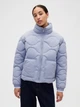 Куртка демісезонна коротка жіноча GAP 197129195 2XL Блакитна (1162495235) - зображення 1