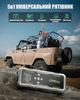 Пусковой стартер VoltSurge 8000 А с компрессором 160 PSI, аккумуляторный джамп-стартер 12 В для бензиновых и дизельных автомобилей, автоматический насос для шин, LCD-дисплей, LED-фонарь - изображение 6