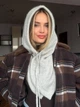 Капор на кнопках з додаванням вовни Zefur One size сірий - изображение 1