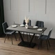 Стіл RomaxMebli Vegas Slide 140(180)x85x75 см Антрацит, чорні ніжки - изображение 3