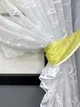 Кухонные шторки VR-Textil № 101к с подвязками жёлтый с белым 310х170 см (52-1228) - изображение 4
