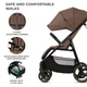 Прогулянкова коляска Kinderkraft Trig 3 Brown (KSTRIG03BRW0000) - зображення 3