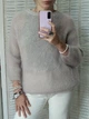 Женская итальянская однотонная кофта вязаная Oversize Светлый мокко Шерсть мохер One Size 0022/02 - изображение 1