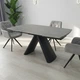 Стол GREYSON Ceramic раскладной 160(240)х90 см керамика серый мат черный металл - изображение 7