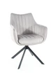 Стул AZALIA VELVET 86х61х44 см велюр светло-серый черный каркас - изображение 1