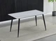 Стол ProDobro керамика 140х80 белый глянец черный мат каркас металл - изображение 1