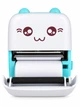 Портативный мини термопринтер Mini Printer Bluetooth для телефона, черно-белая печать, бело-голубой - изображение 2