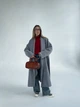 Пальто оверсайз з кашеміру з ворсом S-XL сірий - зображення 1