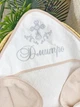 Крыжма для мальчика Family Tradition муслин с вышивкой 100х100 см белый / бежевый Лёгкость и стиль - изображение 2