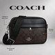 Мужская барсетка Coach прямоугольная черная. Маленькая сумка Coach с монограммой через плечо. Кросс-боди Coach. ART065 - изображение 3