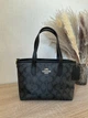 Женская сумка Coach Crossbody Tote Bag черная, сумка-тоут Коач через плечо, сумочка Коуч с регулируемым ремнем - изображение 2
