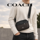 Мужская барсетка Coach прямоугольная черная. Маленькая сумка Coach с монограммой через плечо. Кросс-боди Coach. ART065 - изображение 5