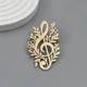 Брошь BROCHE Музыка Скрипичный ключ с цветами из стали золотистый BRSF115541 - изображение 4